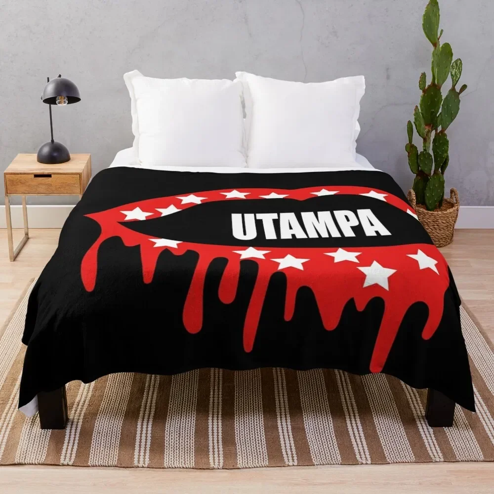 

utampa lips with stars Throw Blanket Bed Fashionable Furrys For Decorative Sofa Soft Plush Plaid Blankets