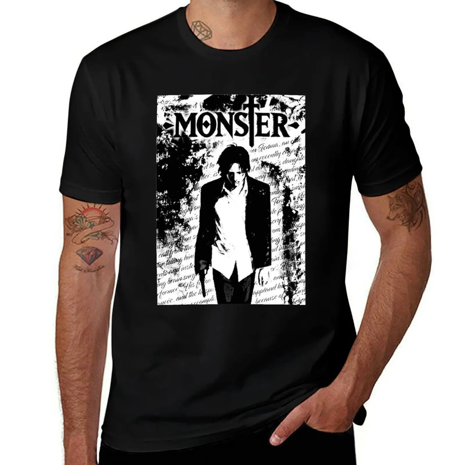

Naoki Urasawa&x27;s Monster - Anime Manga poster Poster T-Shirt cotton t shirt man t shirts for man pack white T-Shirt