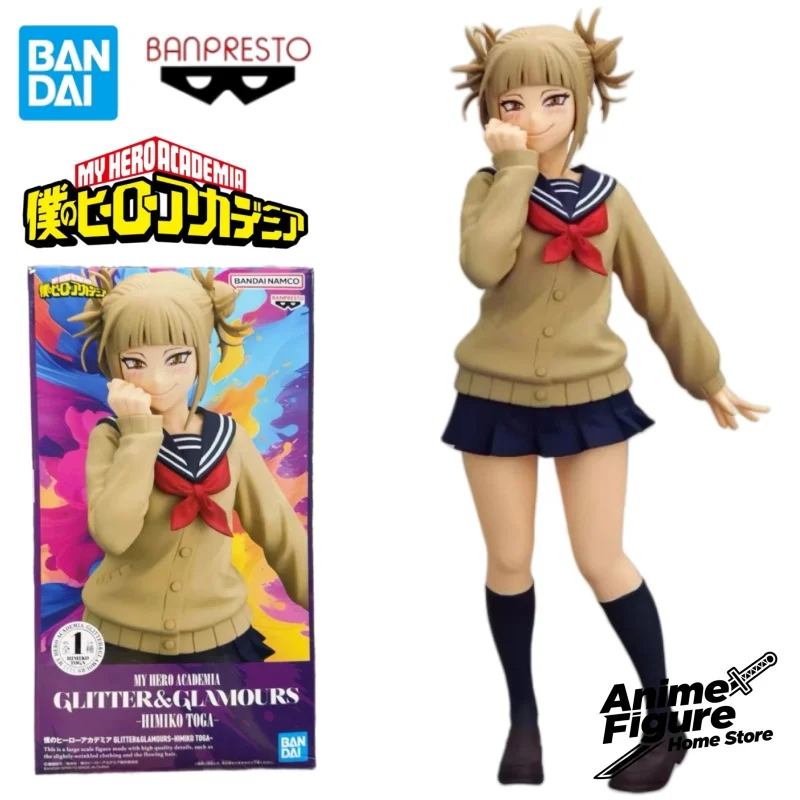 100%Original in Stock Bandai BANPRESTO My Hero Academia Toga Himiko Anime Character Model Toys Desktop Ornaments Collection Gift