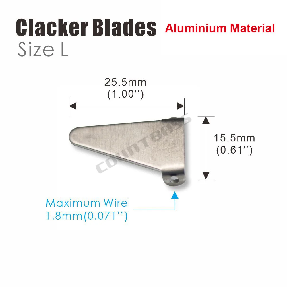 Clacker CountBass para señuelos Buzz - Cuchillas aluminio