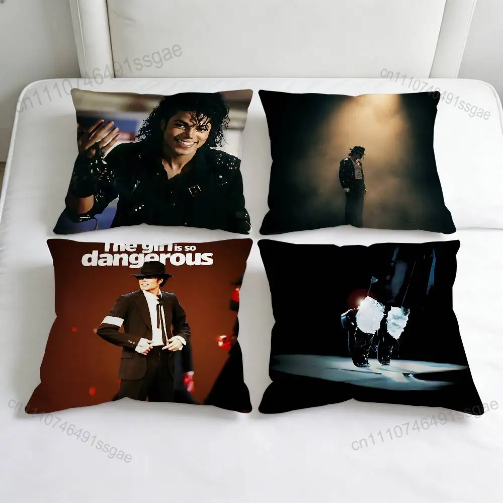 

Superstar M-Michael J-Jackson Fashion Square Pillow Case Durable Throw Pillow Cover for Sofa Couch Chair