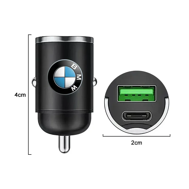 1PCS Car Charger USB Type-C Fast Charging Power Adapter Car Styling for BMW M MINI X1 X2 X3 X5 X4 X6 X7 G30 G20 G32 G11 G12 F40