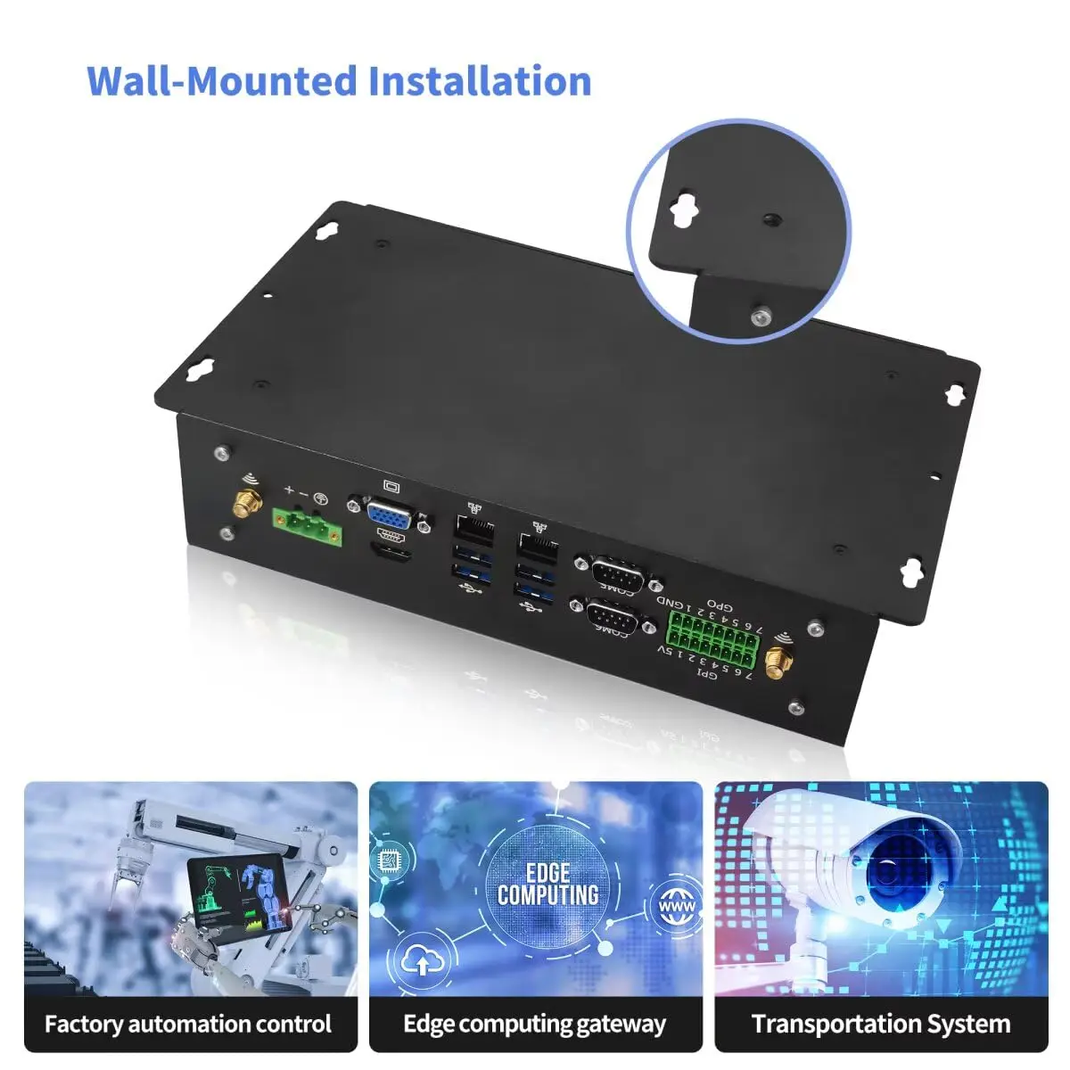 MNBOXCONET i7 10610U Mini PC industriale Firewall senza ventola, 6xRS232 COM 32 GB di RAM 1 TB SSD Micro computer desktop, 2X i211/i210 LAN