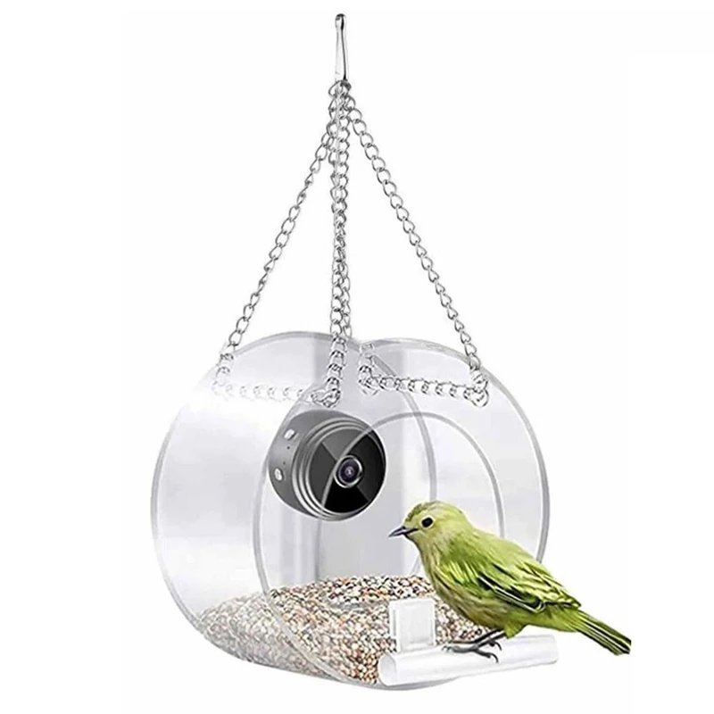 Bird Feeder With Camera Wifi Remote Connection To Mobile Phone For Bird Watching Photos Durable Easy Install Easy To Use