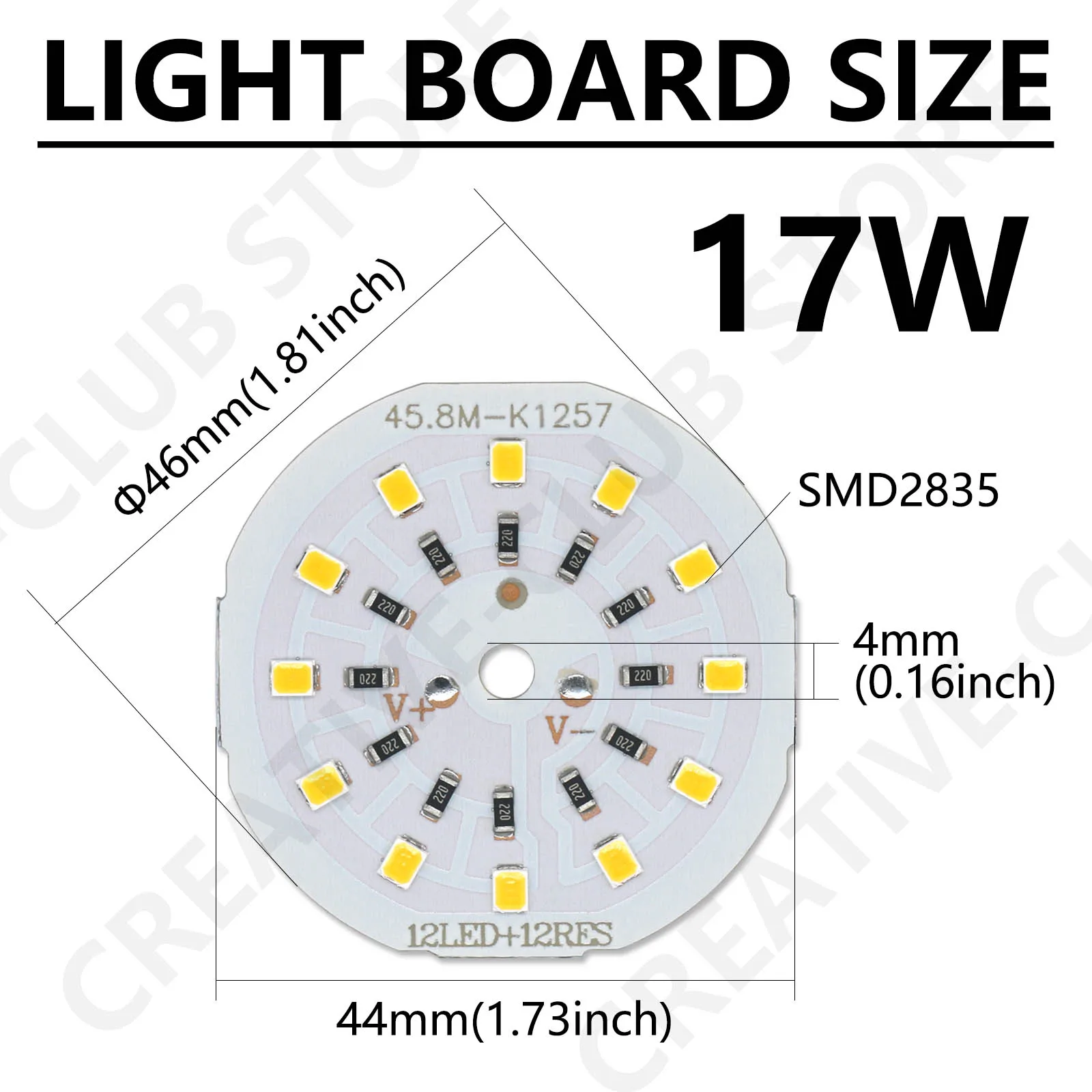 10 Uds. Por lote DC12V lámpara cuenta SMD2835 Chip bombilla LED para lámpara 17W 21W alto brillo tablero de luz blanca cálida para bombilla LED Downlight