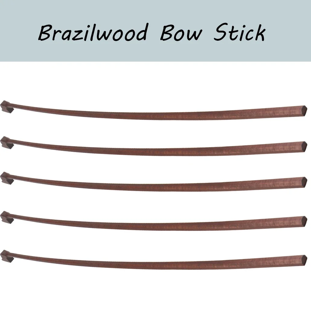 LOOK 5PCS 4/4 Cello Bow Stick Blank Unvarnished Brazilwood Cello Bow Stick Cello Bow Maker