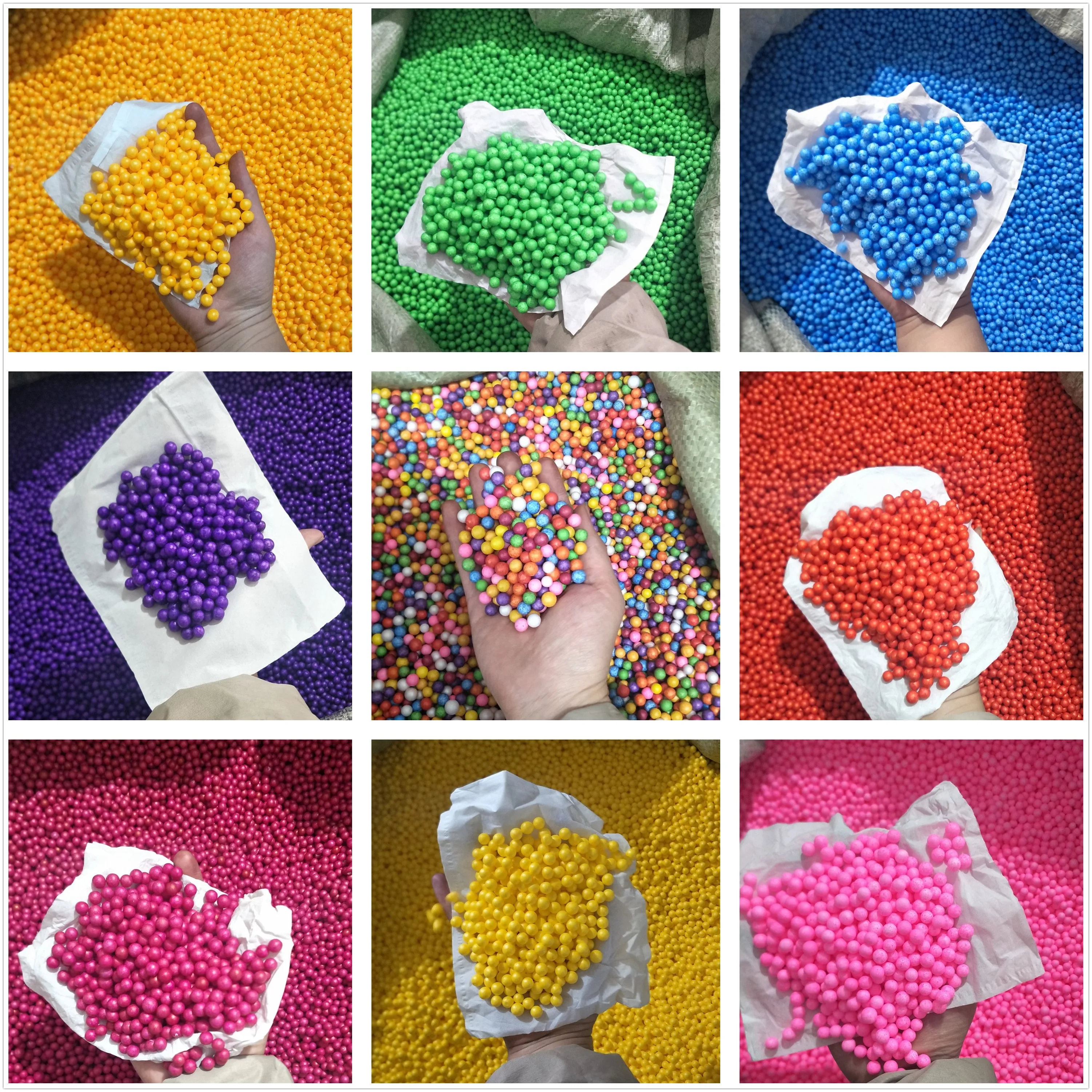 10L 2-4mm/4-6mm/6-8mm Bright Colour Foam Beads Mini Colored Round Foam Balls Crystal Bottle Decoration Pillow/sofa Filler