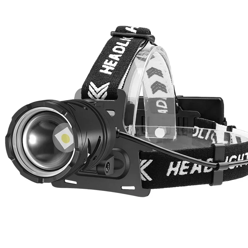 New 30W LED Strong Light Long Range Headlight XHP 70USB Charging High brightness Zoom Adjustable Headlight