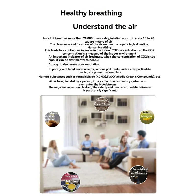 【Laatste kans!】MT07CO 6-in-1 monitor voor binnenluchtkwaliteit Draagbare PM2.5 PM10 tester Huishoudelijke CO CO2 TVOC HCHO luchtkwaliteitsmonitor