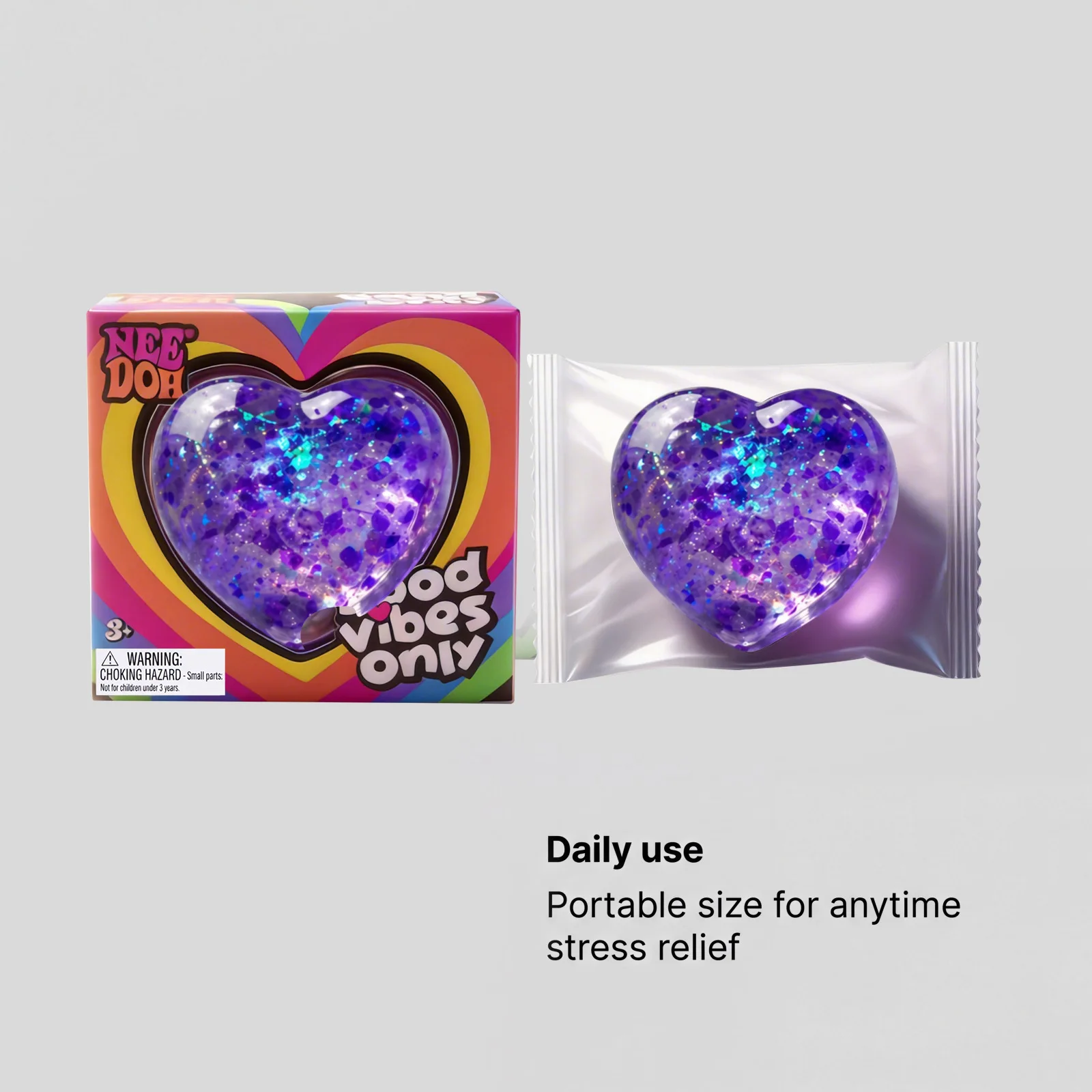 Heart-Shaped Squishy Toy Soft and Comfortable to the Touch Non-Sticky Quick to Bounce Back Cute and Compact  Palm-Sized Toy