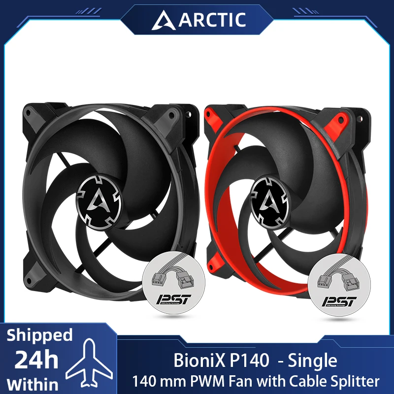 ARCTIC BioniX P140 Fan, 140mm Gaming Case Fan with PWM Sharing Technology (PST), Pressure-optimised, Fan Speed: 300-1950 RPM