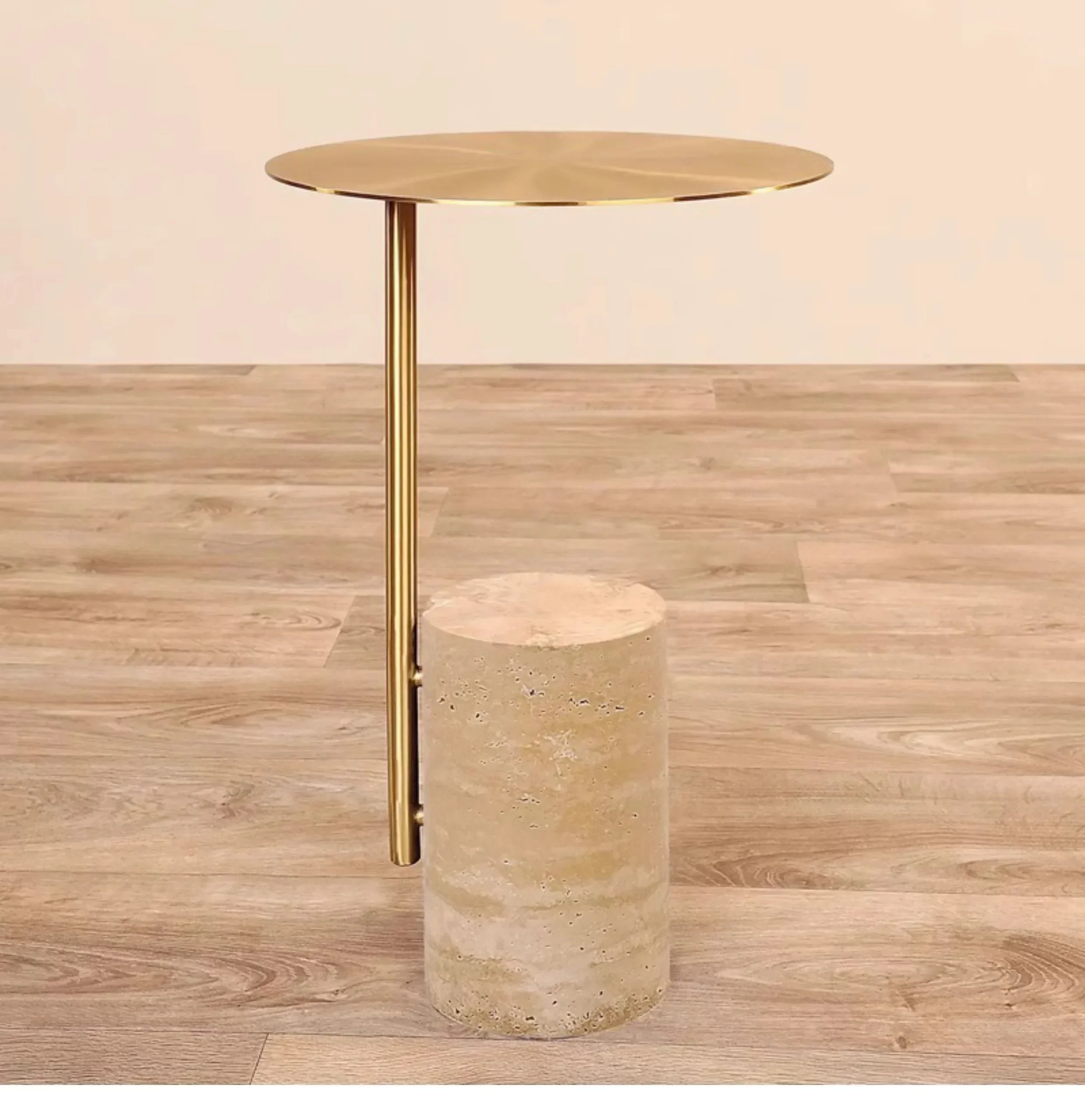 A Cream wind tunnel stone edge few marble stainless steel living room sofa corner few creative coffee table