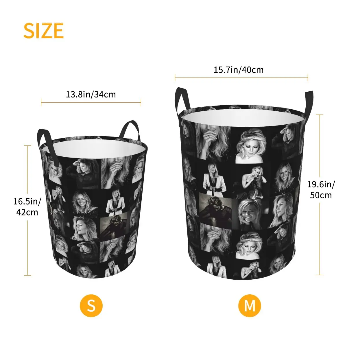 Helene Fischer Collage Foldable Laundry Baskets Dirty Clothes Toys Sundries Storage Basket Large Waterproof Box For Home Kids