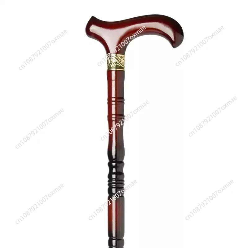 عصا المشي لكبار السن من الخشب الصلب عصا المشي بأربعة أرجل غير قابلة للانزلاق عصا درابزين خشبية خفيفة الوزن