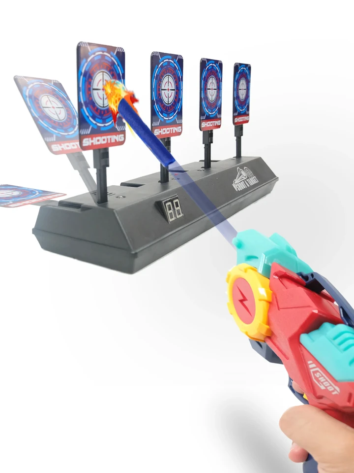 Objetivo Móvil Digital DigHealth Para Pistolas Nerf – Con Pista, Reinicio Automático, Sonido Y Luz, 3 Modos De Velocidad
