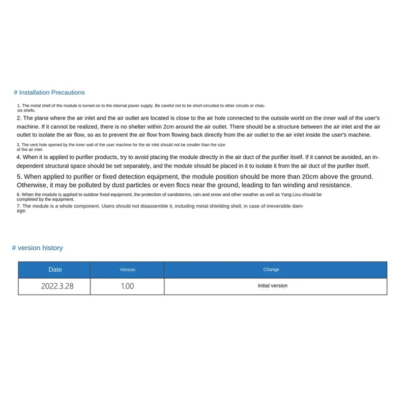 متجر التسوق MPM10-AG PM2.5 وحدة استشعار جسيمات الغبار بالليزر تكتشف كشف جودة الهواء الداخلي للغاز لتنقية