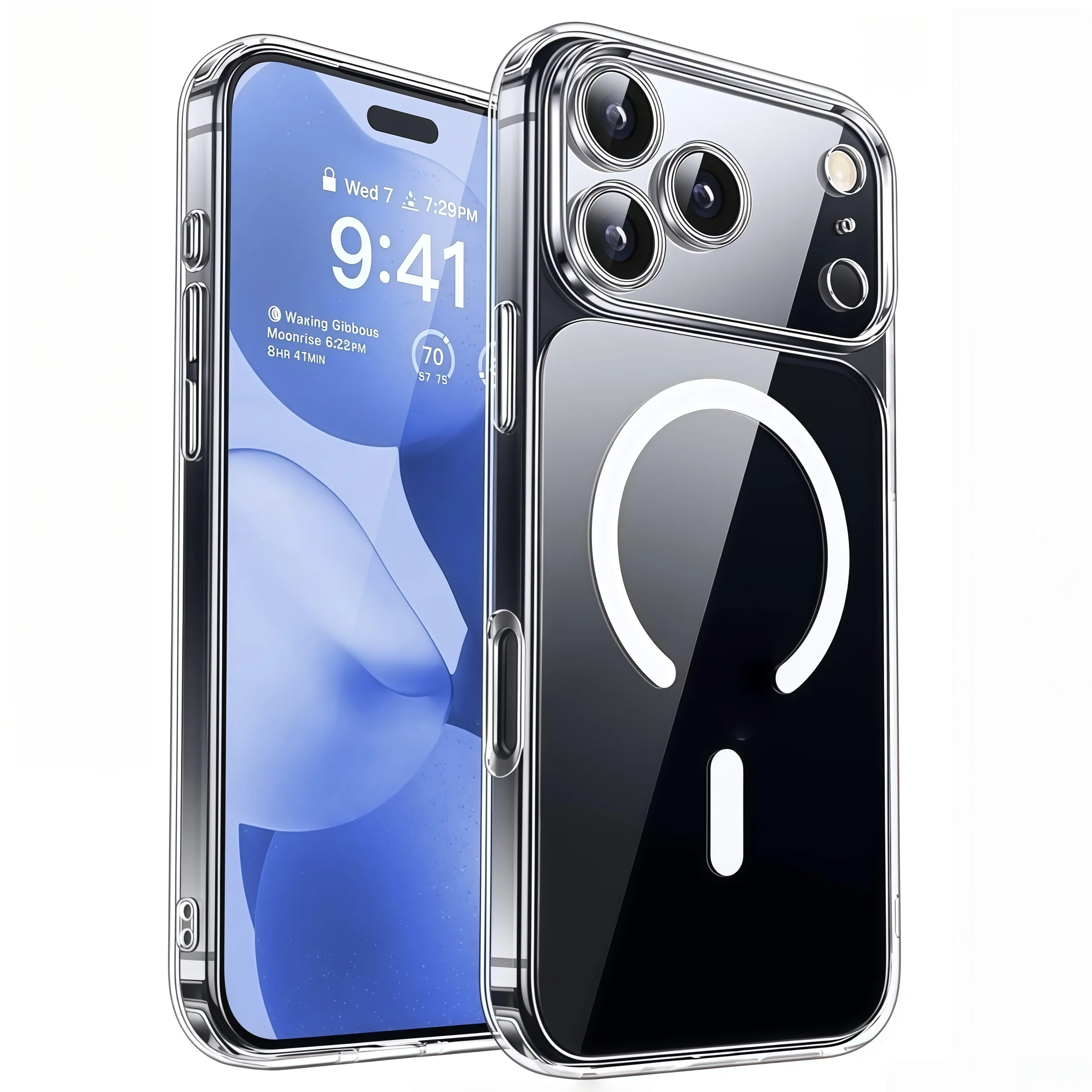 

Кристально чистый магнитный, прозрачный ТПУ с магнитным противоударным защитным чехлом для телефона для iphone 17 Pro Max/17Pro/17/Air