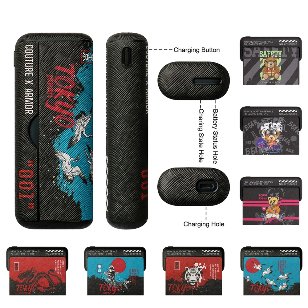 PU leather protective case is suitable for PRIME. It is a fashionable and trend protective accessory for electronic cigarettes.
