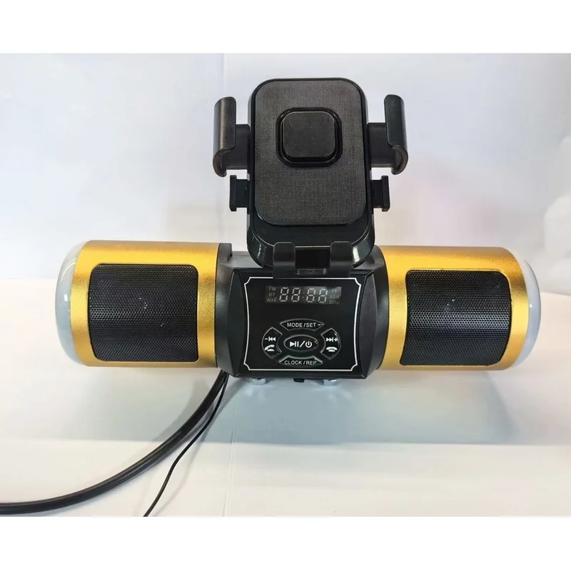 Mega SaleBluetooth Audio Motorcycle Stereo Speaker Installation Music Player Amplifier Scooter Bicycle USB FMRadio Speaker