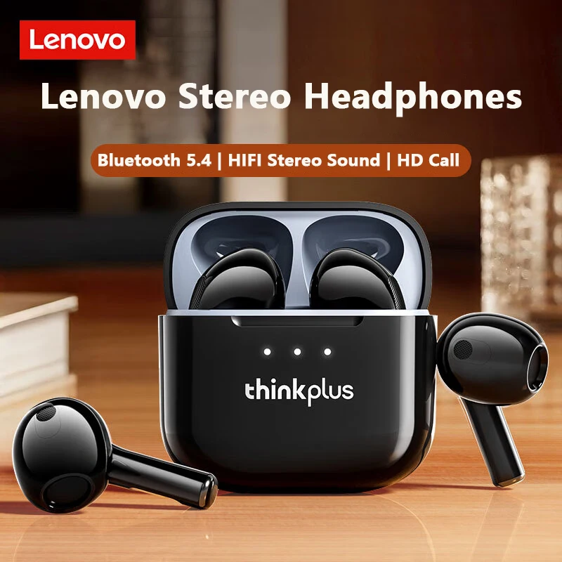Escolha lenovo lp23 tws sem fio bluetooth v5.4 fones de ouvido alta fidelidade som estéreo esportes baixa latência gaming fone com microfone