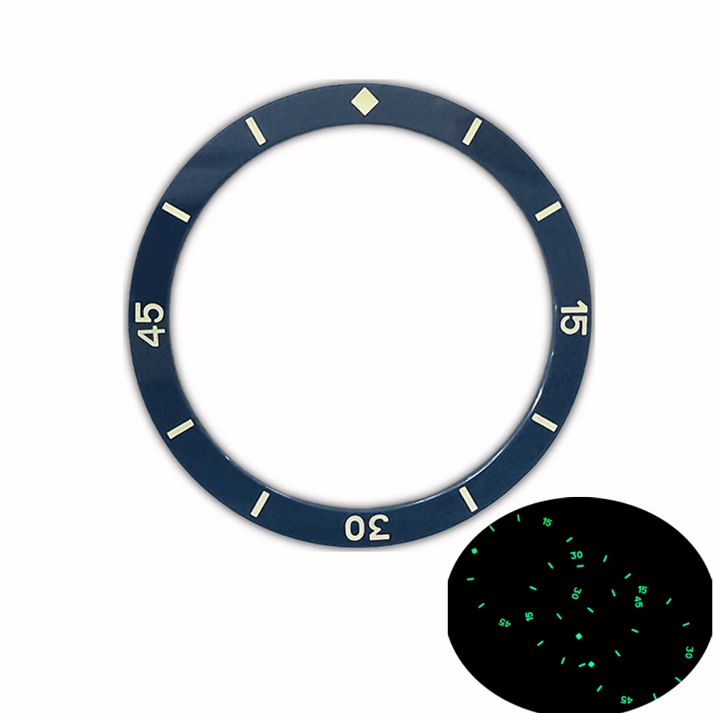 Green Luminous Ceramic Watch Bezel Insert Fit for  SKX007 SKX009 SRPD 50 fathoms Case Ring  NH35 Watch Case Ceramic Bezel Insert