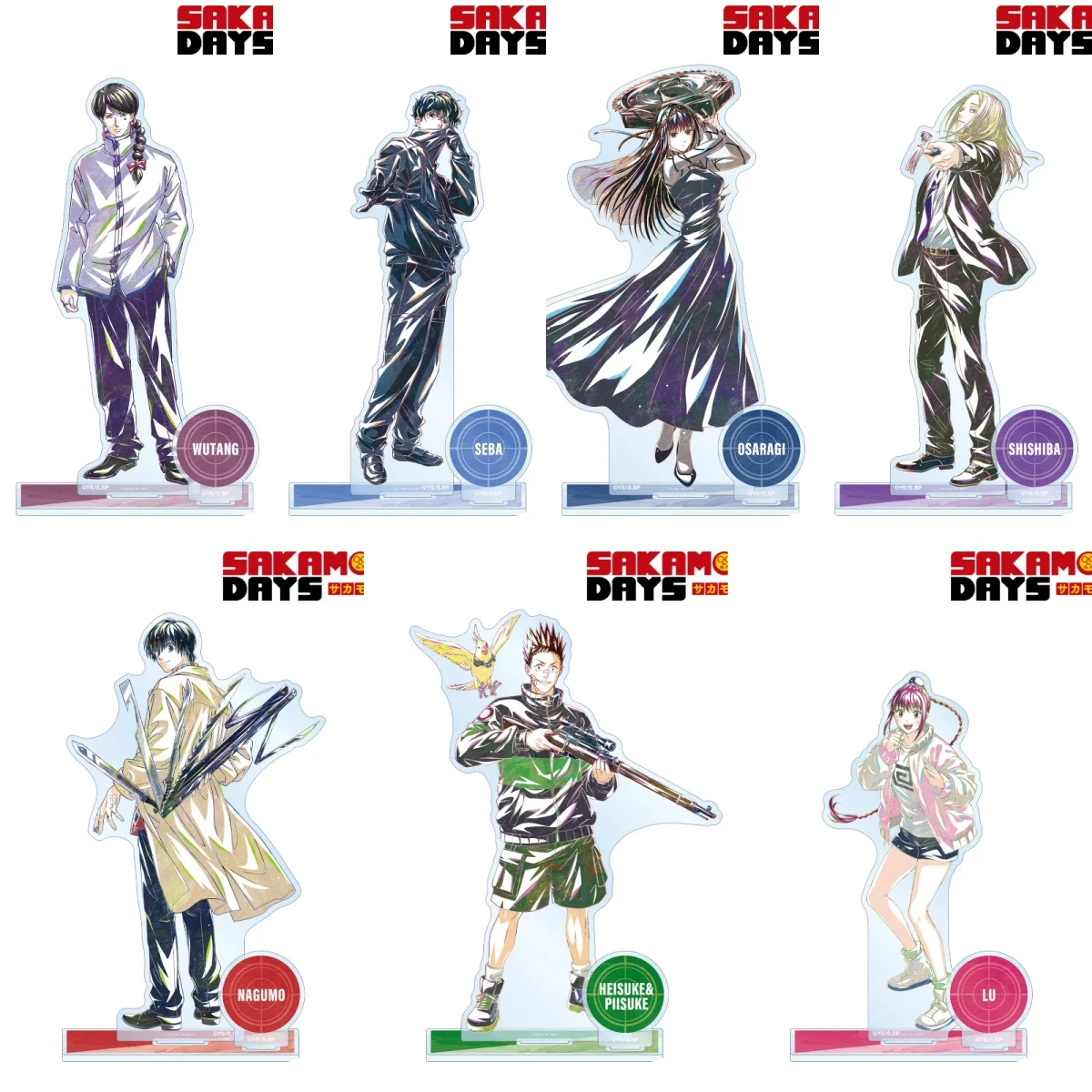 

Anime Sakamoto Days Shin Asakura Taro Sakamoto 15cm Acrylic Stand Keychain Collection Accesorios Home Desk decorate For Fans