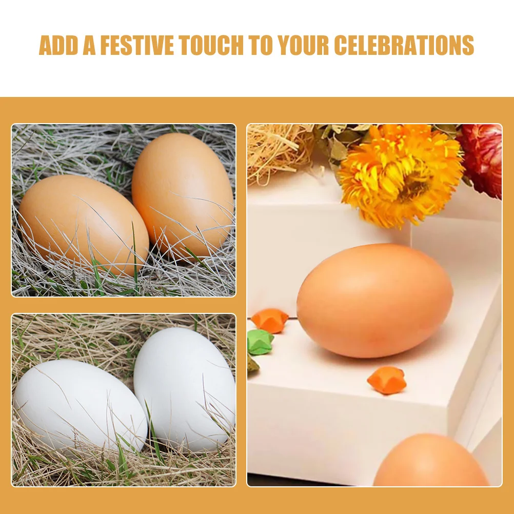 

2pcs Set of 2 Eggs Easter Decorations Graffiti Artificial Decorative Blank Wooden Decorating