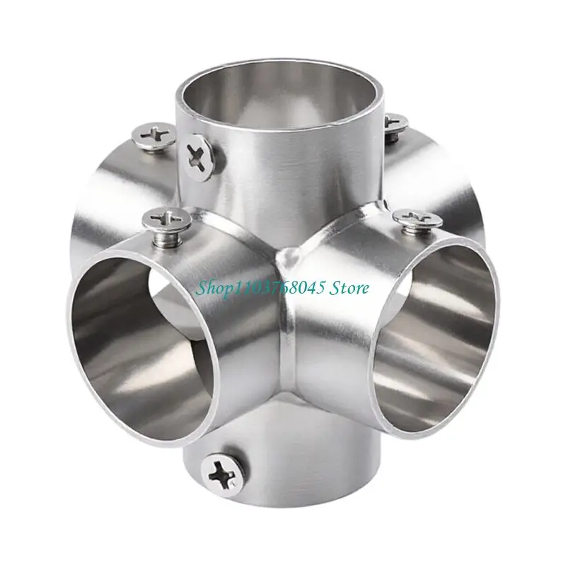 R53F Round Tube Stainless Steel 3 Way Elbow Pipe Fitting Easy to Installation