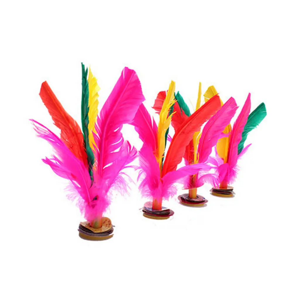 

10Pcs Kick Shuttlecock Chinese Jianzi Goose Rubber Base for Outdoor Indoor Fitness Sport Traditional Flying