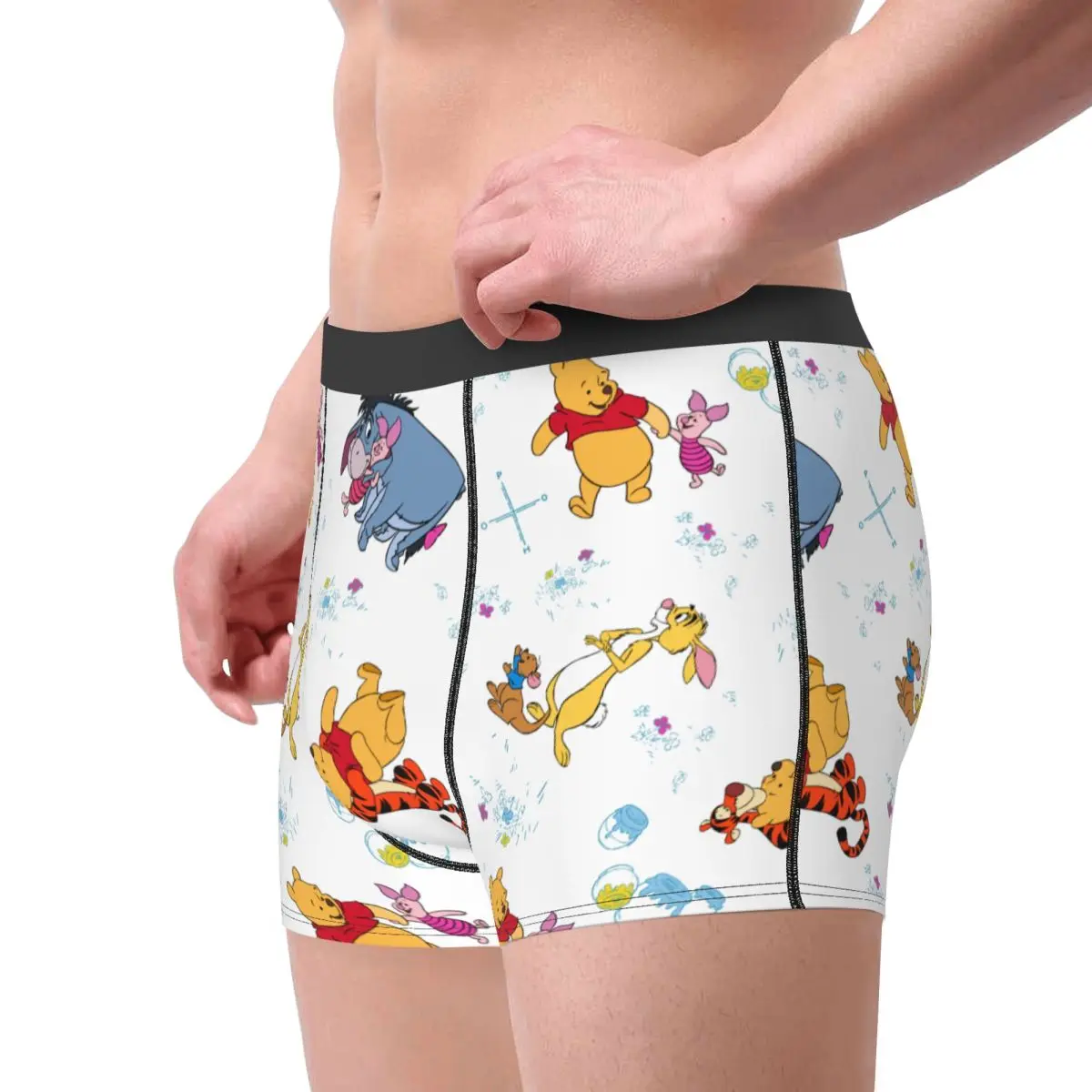 Hot Boxer Winnie The Pooh Hanging With Friends Shorts Panties Briefs Men Underwear Soft Underpants for Homme S-XXL