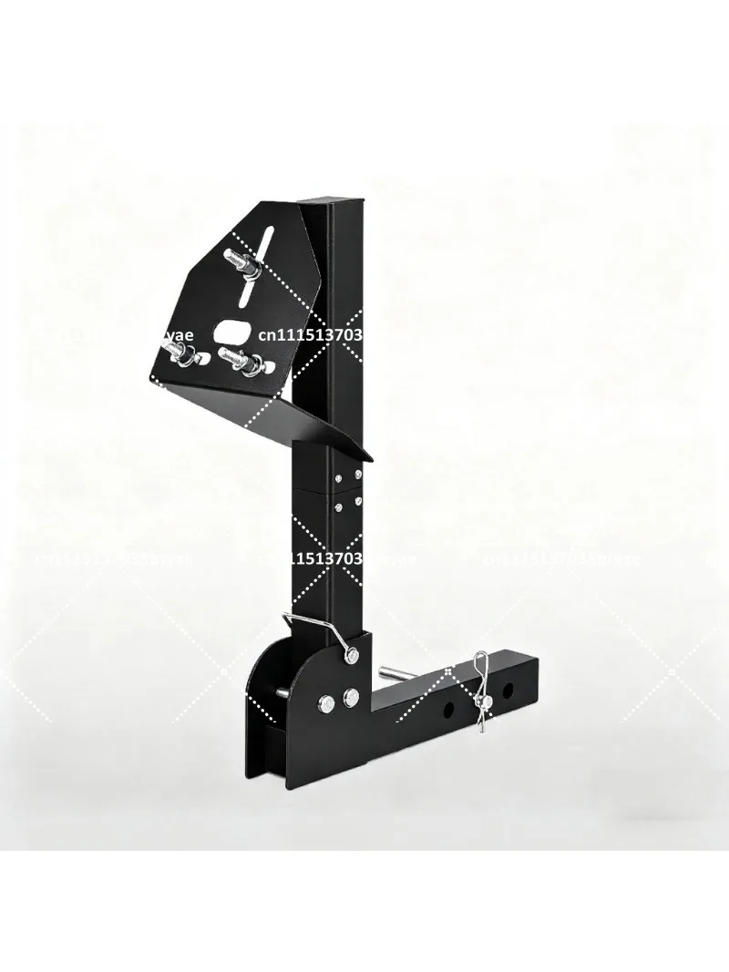 Universal 2 Inch Folding Spare Tire Mount Bracket for SUV RV Off-Road Vehicle Rear Wheel Carrier