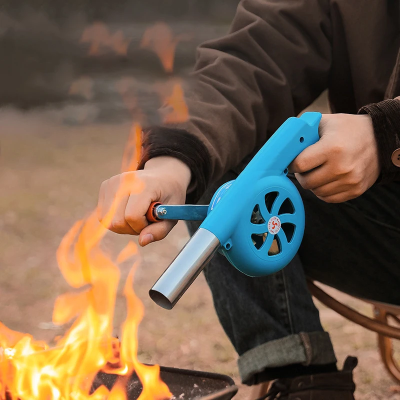 

Outdoor Cooking BBQ Fan Portable Hand Crank Fan Air Blower Grill Picnic Camping Stove Accessories Barbecue Fire Bellows Tools