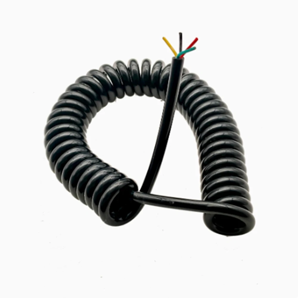 4-コア-15mm²-銅コア-スパイラル-ケーブル-ブラック-tpu-弾性スプリング電源ラインにより柔軟性と耐久性が向上