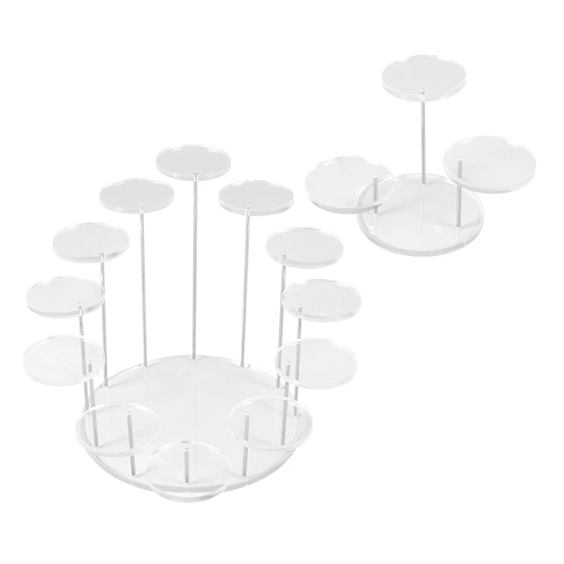 Display stand 2Pcs Round Acrylic Cupcake Stand-Premium Cupcake Holder, Cupcake Display Stand Dessert Stand