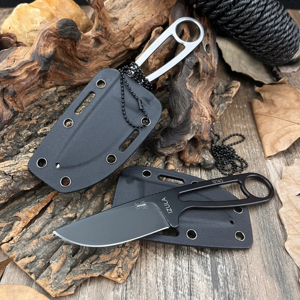 

Ant Mini Jungle Fixed Blade Knife with Sheath 8Cr13mov Blade Portable Outdoor Knife Sharp Cutting Hiking Camping Knife EDC Tool