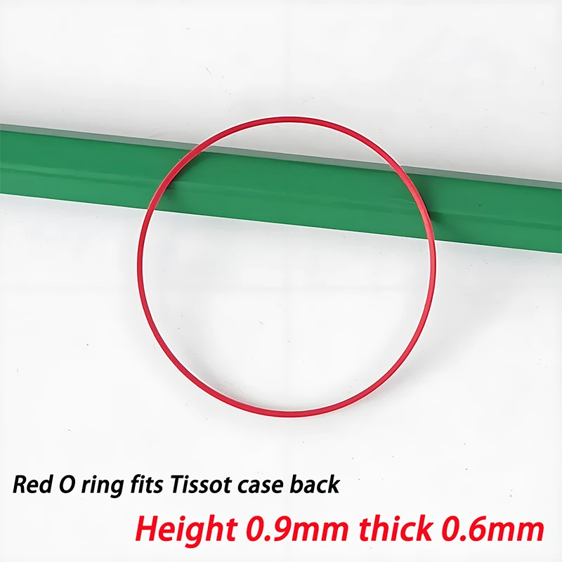 2/4 PCS Red Gasket O-Ring 25-42MM Plastic Gasket Suitable For Tissot Watch Case Bottom Cover T035 Couturier 1853 Original Other
