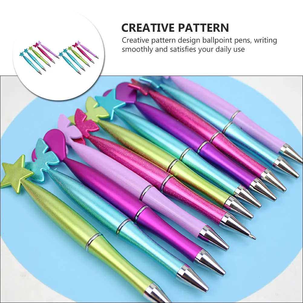 

10pcs Ballpoint Pens Set Smooth Premium Ink Signature Business Student Pen For Daily Use Greeting Cards Coloring Books