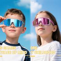 Scvcn Children Sunglasses Modern UV400 Protect Polarized Boys Girls Youth MTB Biking Sunglasses for Kids Ages 8 To 14 Teenager