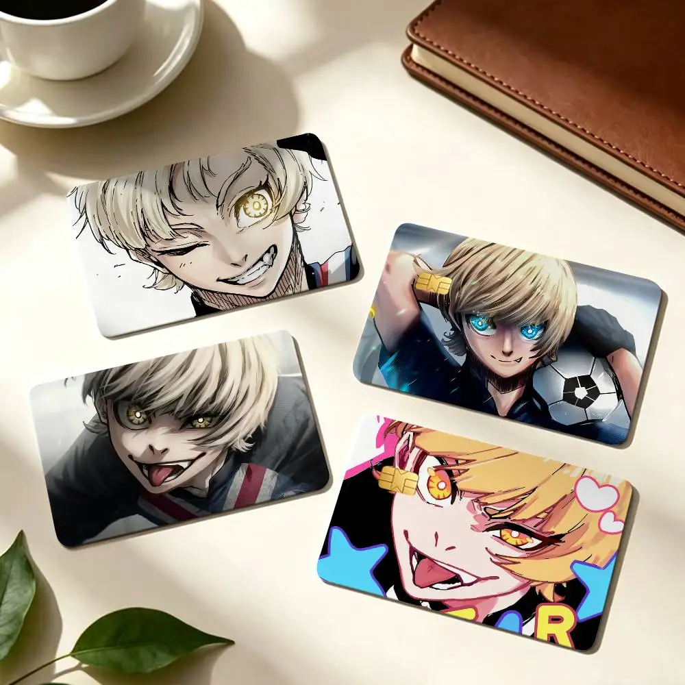 Cute B-L Anime C-Charles 1Set 4Pcs Waterproof Card Skin Stickers for Credit Bus IC Cards