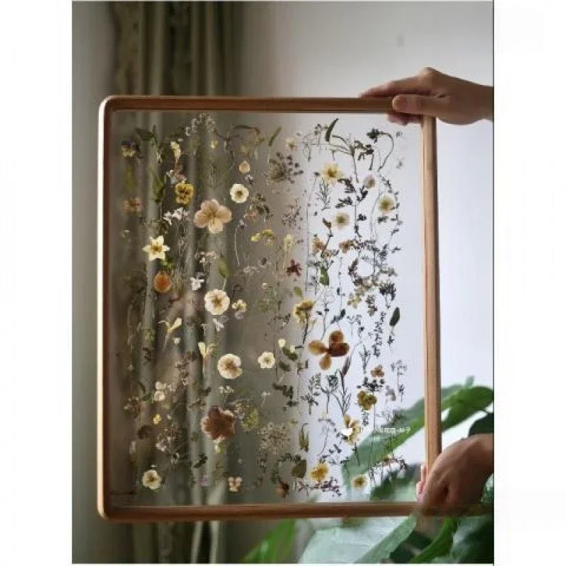 

Internet celebrity solid wood dried flower photo frame calligraphy and painting, eternal flower transparent acrylic