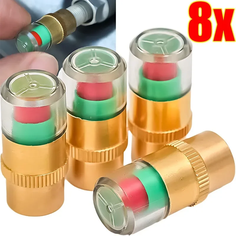 Motorcycle Car Tire Pressure Monitor Valve Cap Sensor Indicator Eye Alert Auto Tire Pressure Inspection Tool Tire Valve Cap