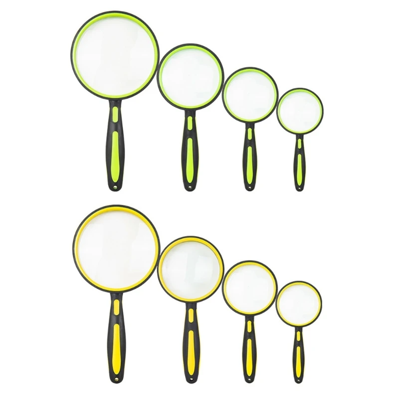 

Efficient Handheld Magnifier with Nonslip Rubber Handle for Exploration or Study