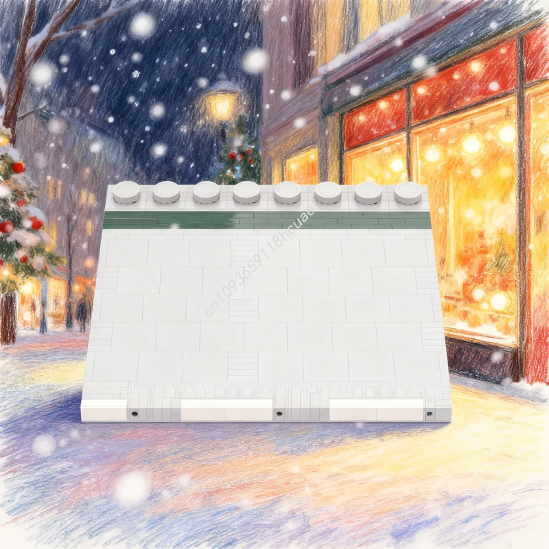 470 個 MOC アップスケールドロードプレートストレートモデルビルディングブロック建設創造的な教育アイデアクリスマスギフトおもちゃレンガ子供