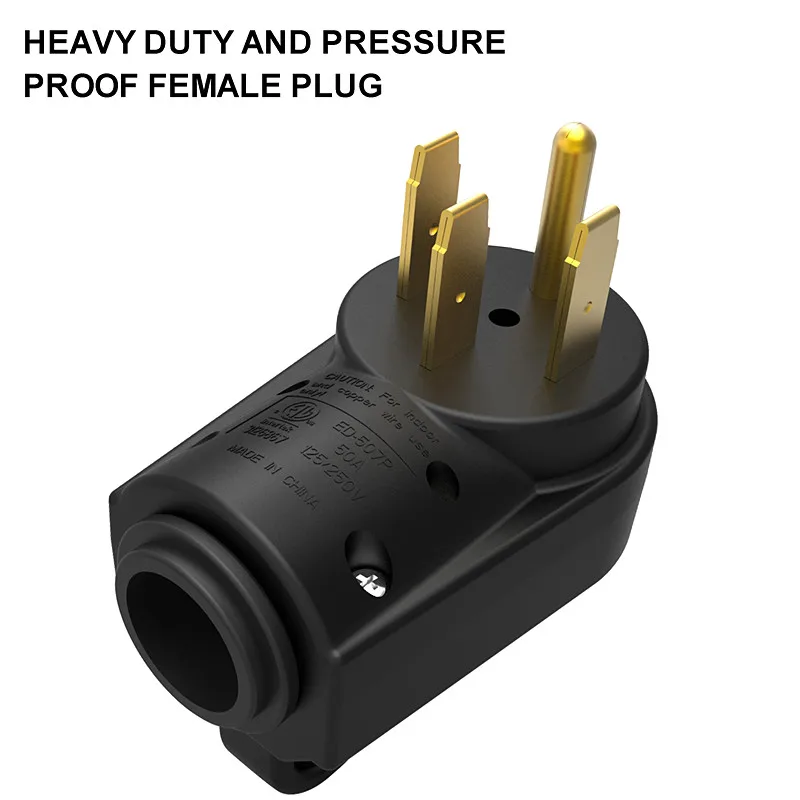 Nema 14-50R 50 Amp Heavy Duty RV EV Replacement Socket 14-50P 50AMP Replacement Power Assembly plug