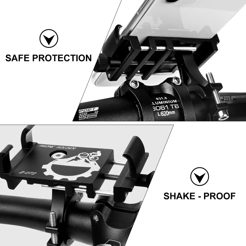 

1Pcs Shockproof Bike Phone Holder Adjustable Secure Cellphone Fixed Support Mount for Mobile Phone Recording Navigation