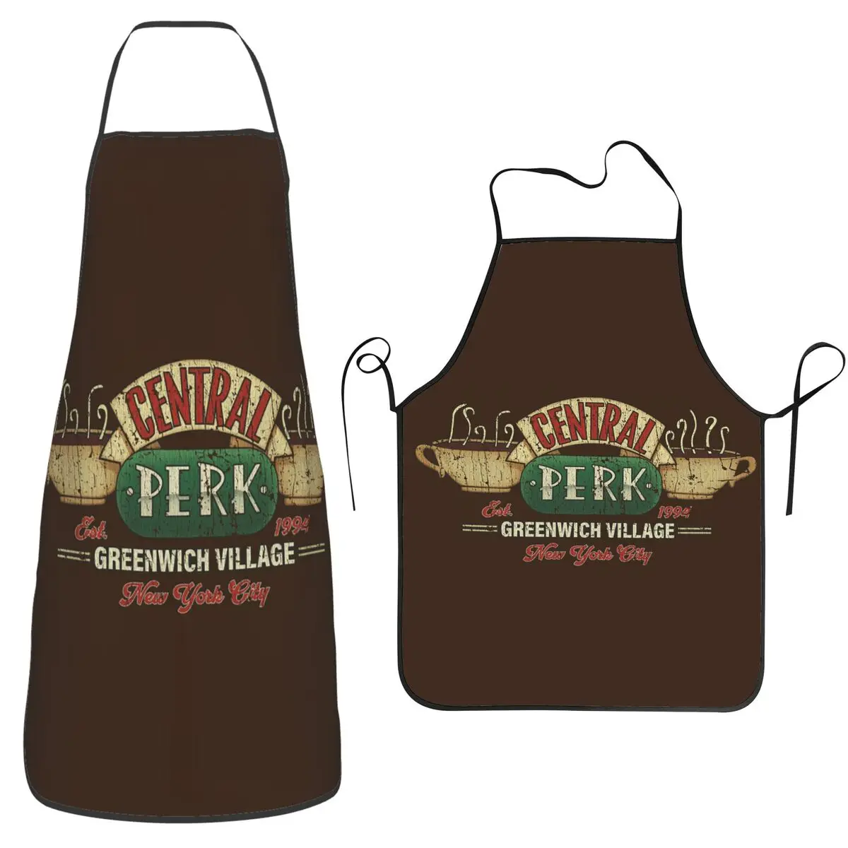 

Central Perk Friends Logo Aprons Chef Cooking Tablier Sleeveless Bib Kitchen Cleaning Pinafore for Women Men Gardening