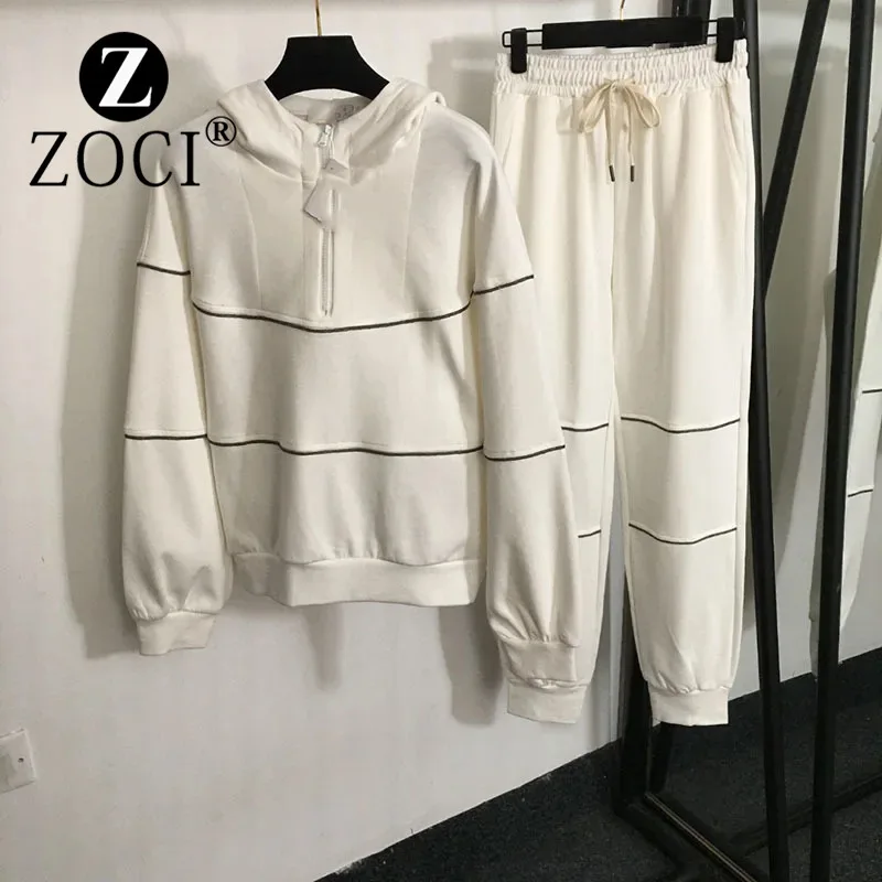 

[ZOCI] 2024 Шэньчжэнь, летняя одежда, толстовка на молнии с длинным рукавом + повседневные брюки с эластичным поясом