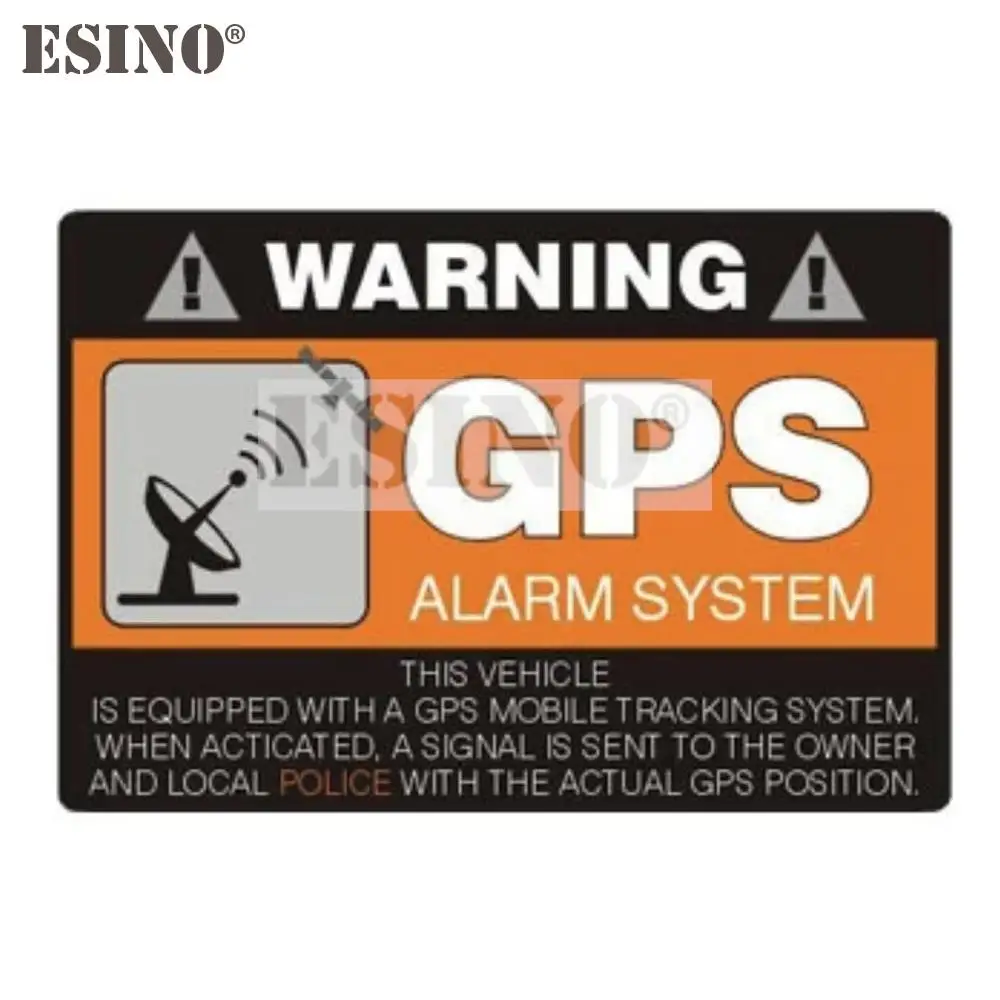 

Car Styling Funny Warning Caution GPS Alarm System Mobile Tracking System PVC Decal Waterproof Car Body Sticker Pattern Vinyl