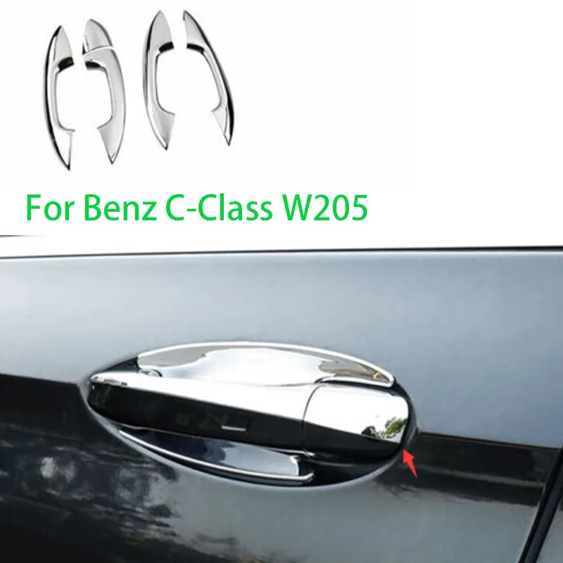 

Suitable for Mercedes-Benz C-Class W205 ABS Silver External Door Handle Cover Decoration 15-21-