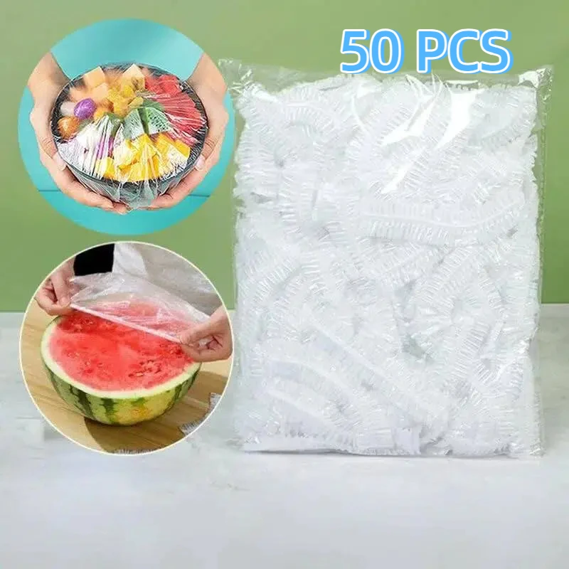 Einweg-Lebensmittelabdeckung Frischhaltefolie Schüsselabdeckung Lebensmittelechte Frischhalte-Plastiktüte Küchen-Aufbewahrungszubehör
